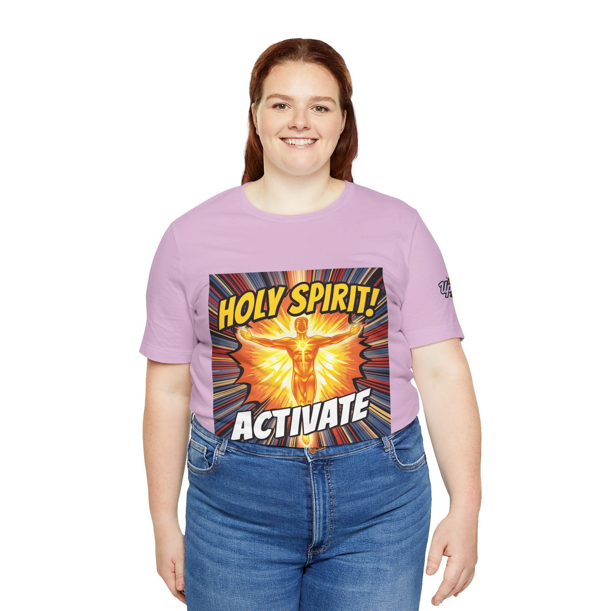 Holy Spirit Activate T-shirt – Superhero Christian T-shirt with Vibrant Power-Up Design for Faith-Fueled Boldness Printify