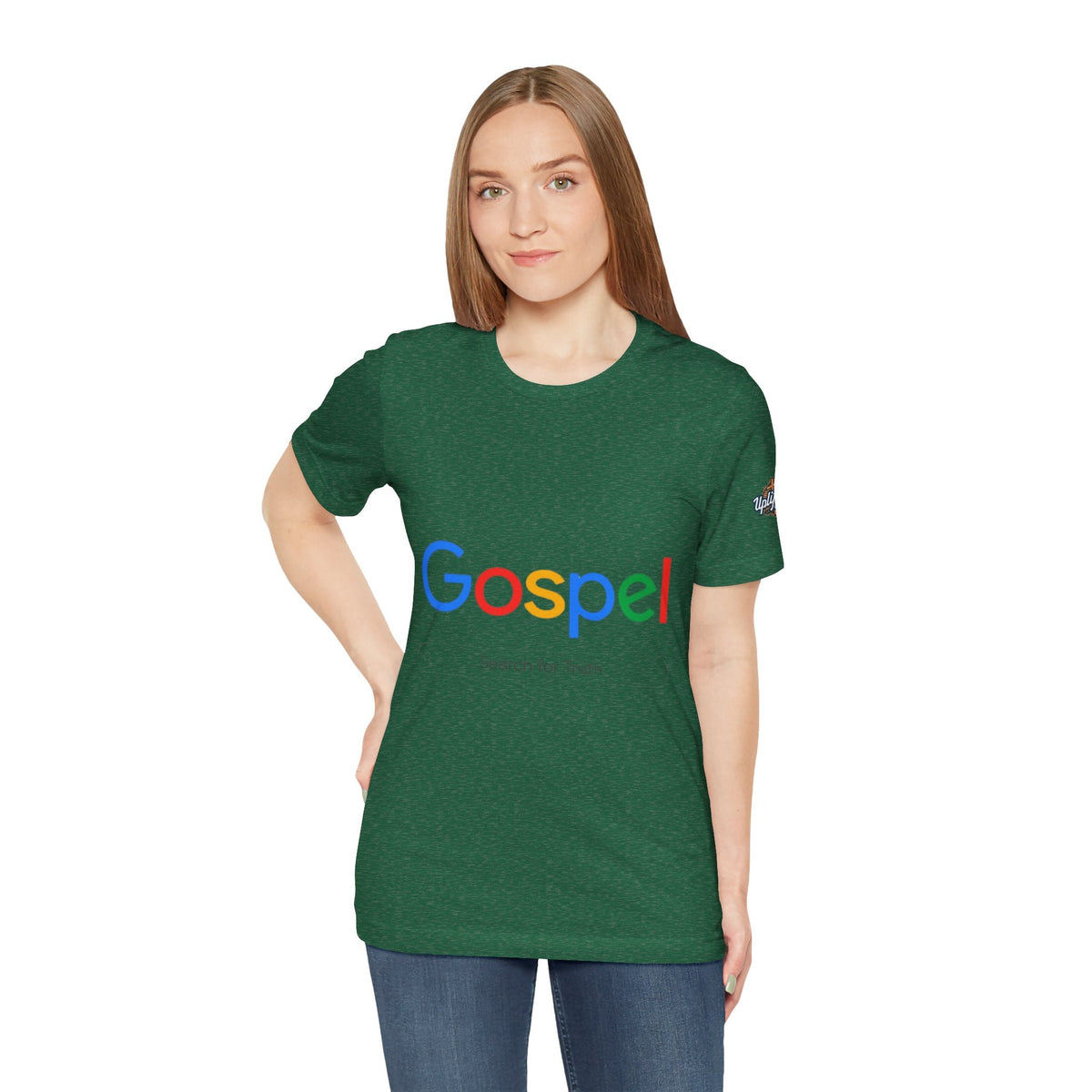 Gospel Graphic Tee — "Gospel" Colorful Logo Christian T-Shirt Printify