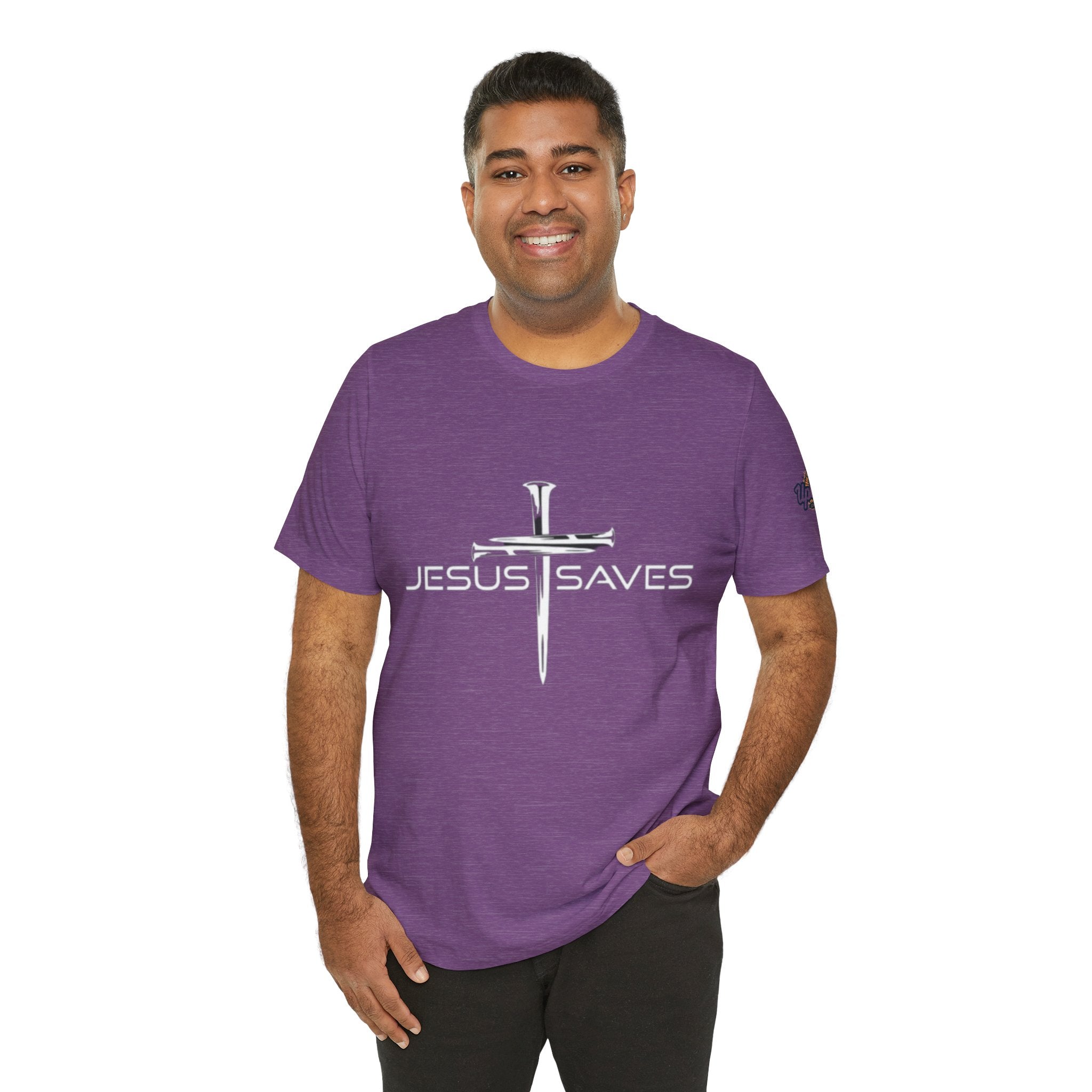 Copy of Jesus Saves T-shirt – 3 Nails Crucifix Cross Christian T-shirt for Redemption Faith & Bold Salvation