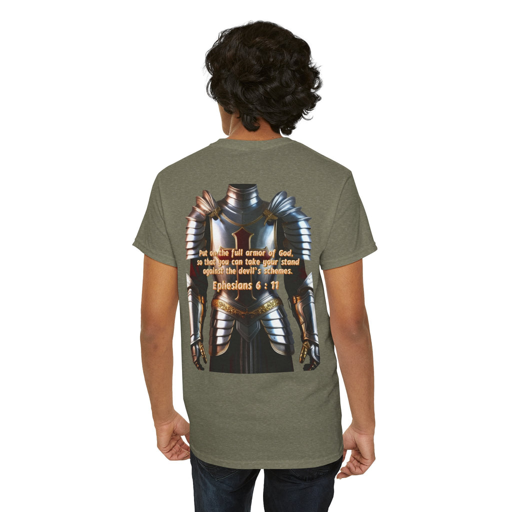 Religious Graphic Armor Of God Design - Unisex Heavy Cotton Tee Printify