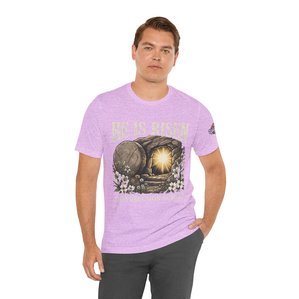 He Is Risen T-Shirt — Jesus Christ Resurrection Easter Tee Printify