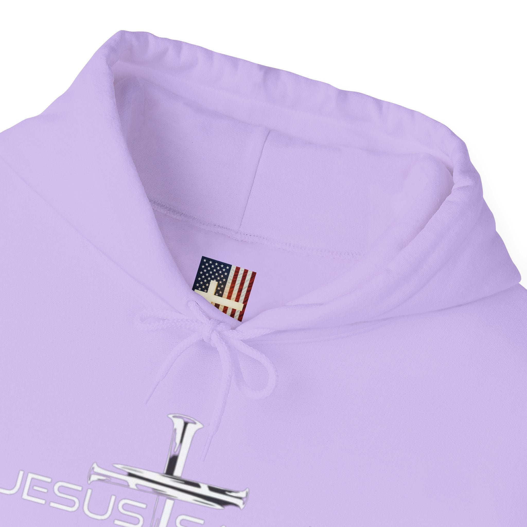 Jesus Saves Hoodie – 3 Nails Crucifix Cross Christian Sweatshirt for Redemption Faith & Bold Salvation Printify