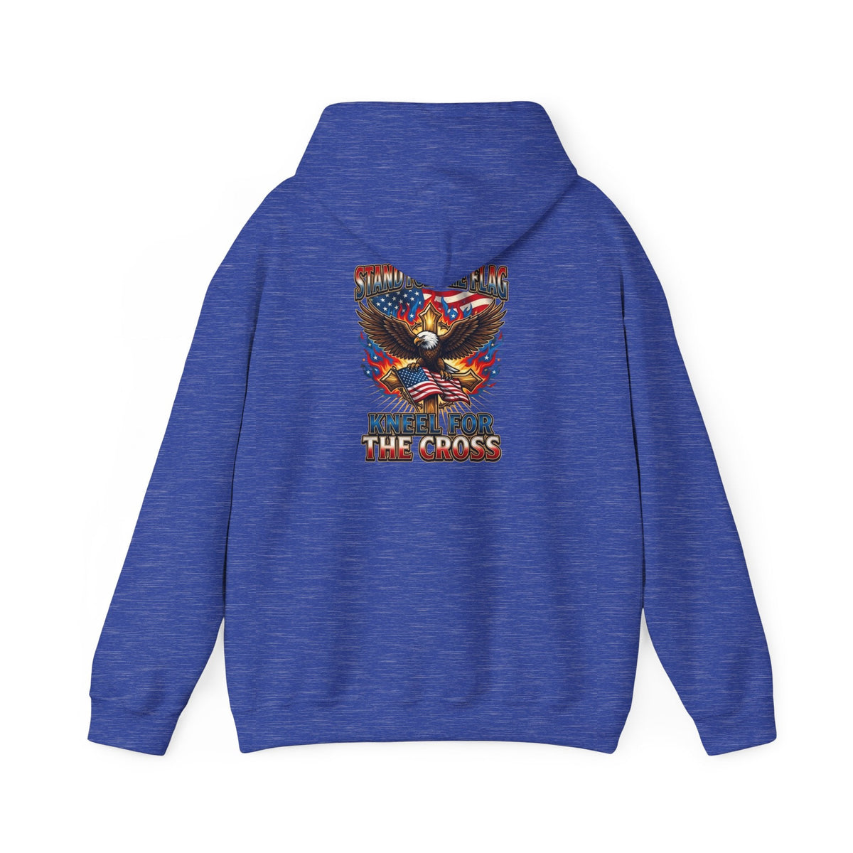 Stand for the Flag Kneel for the Cross Hoodie | Patriotic Eagle Hoodie Printify