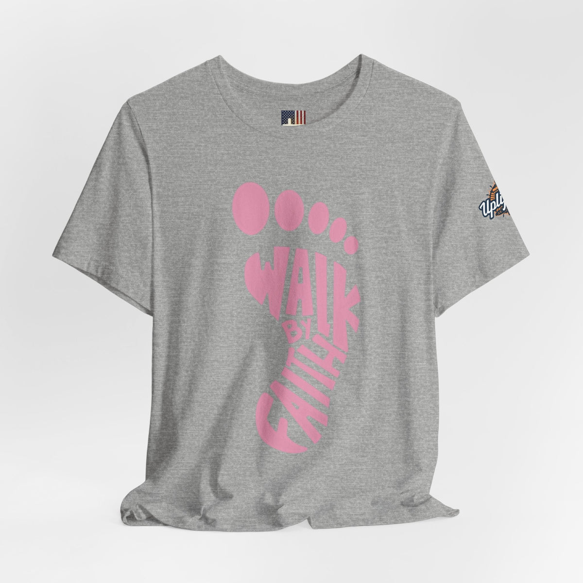 Walk By Faith Footprint T-Shirt Printify
