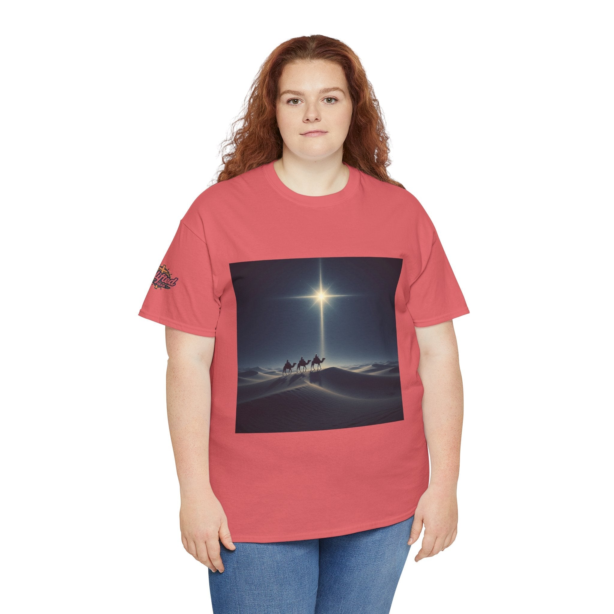 3 Wise Men T-shirt – Magi Camels Nativity Journey Christian Christmas T-shirt for Epiphany Faith & Holy Night Printify