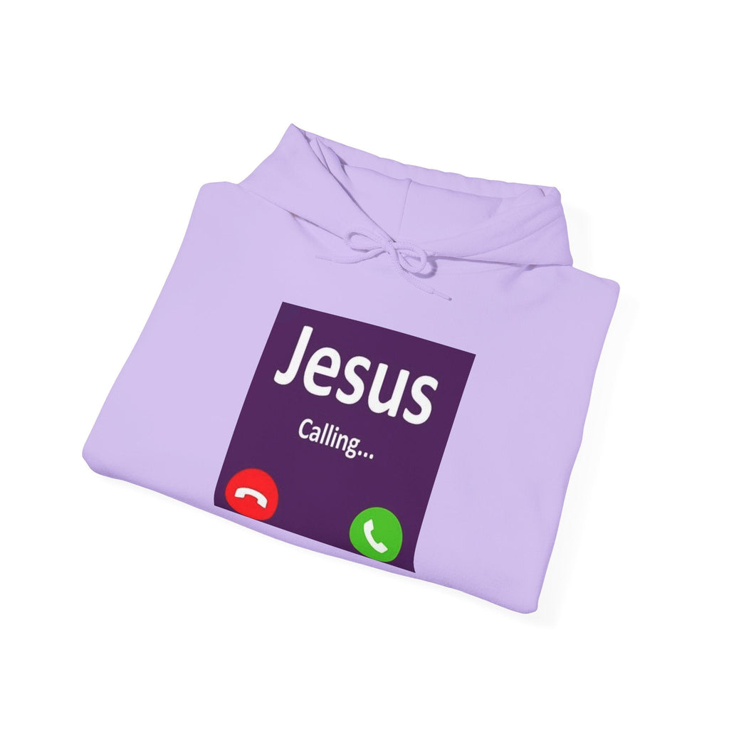 Jesus Calling Hoodie – Funny Cell Phone Screen Christian Sweatshirt for Divine Connection & Faith Humor Printify