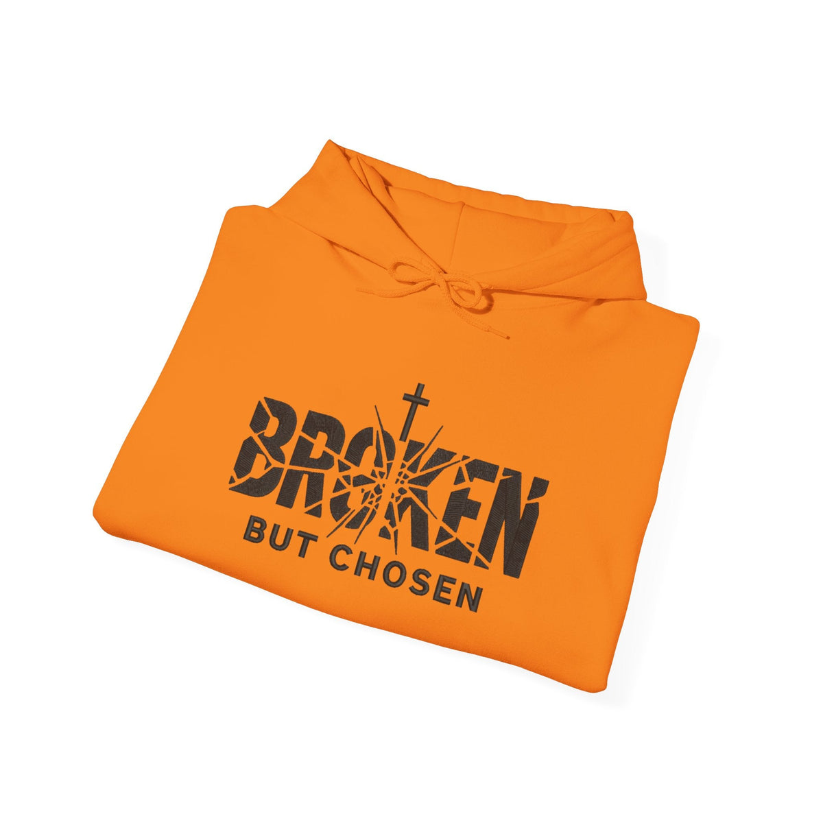 Broken But Chosen Hoodie — Christian Faith Graphic Sweatshirt Printify