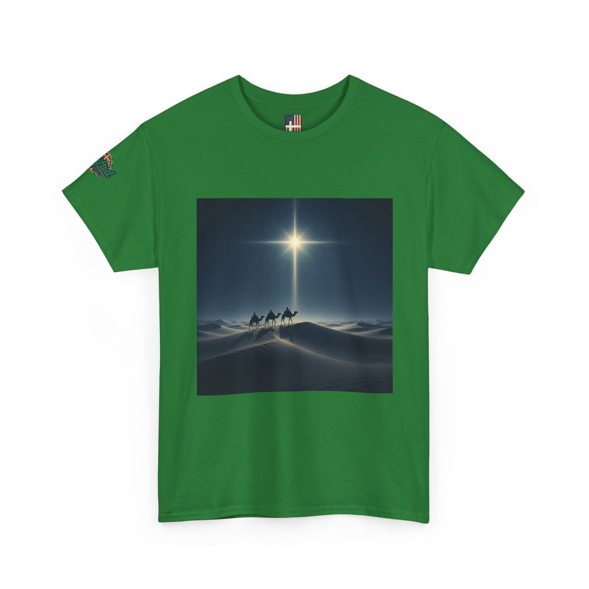 3 Wise Men T-shirt – Magi Camels Nativity Journey Christian Christmas T-shirt for Epiphany Faith & Holy Night Printify
