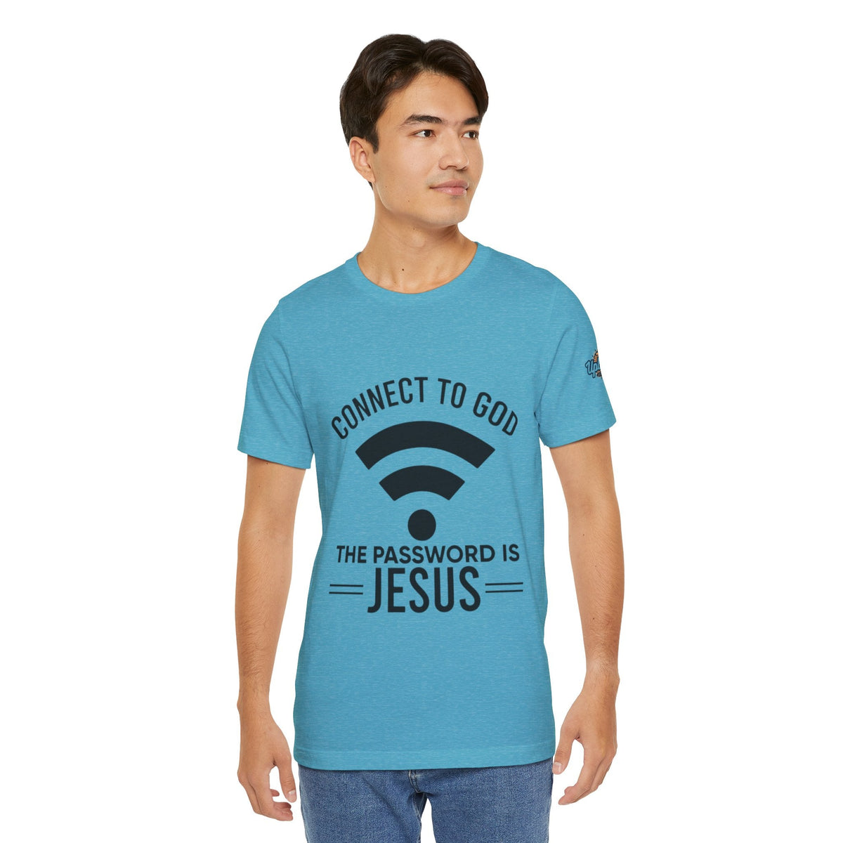 Connect to God T-shirt - WIFI Password is Jesus - Funny Christian Faith T-shirt Printify