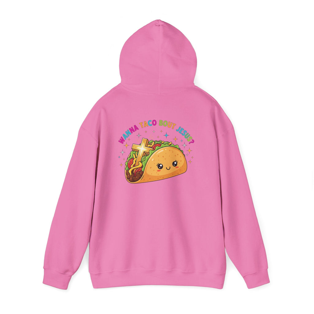 Wanna Taco 'Bout Hoodie – Cozy Christian Pun Hoodie for Faith & Fun Printify