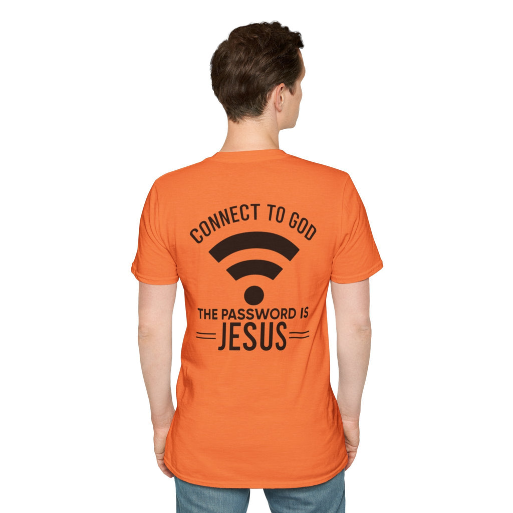 Connect to God T-shirt - WIFI Password is Jesus - Funny Christian Faith T-shirt Printify