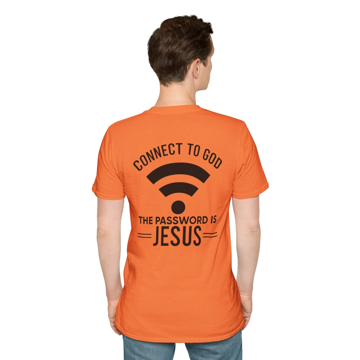 Connect to God T-shirt - WIFI Password is Jesus - Funny Christian Faith T-shirt Printify