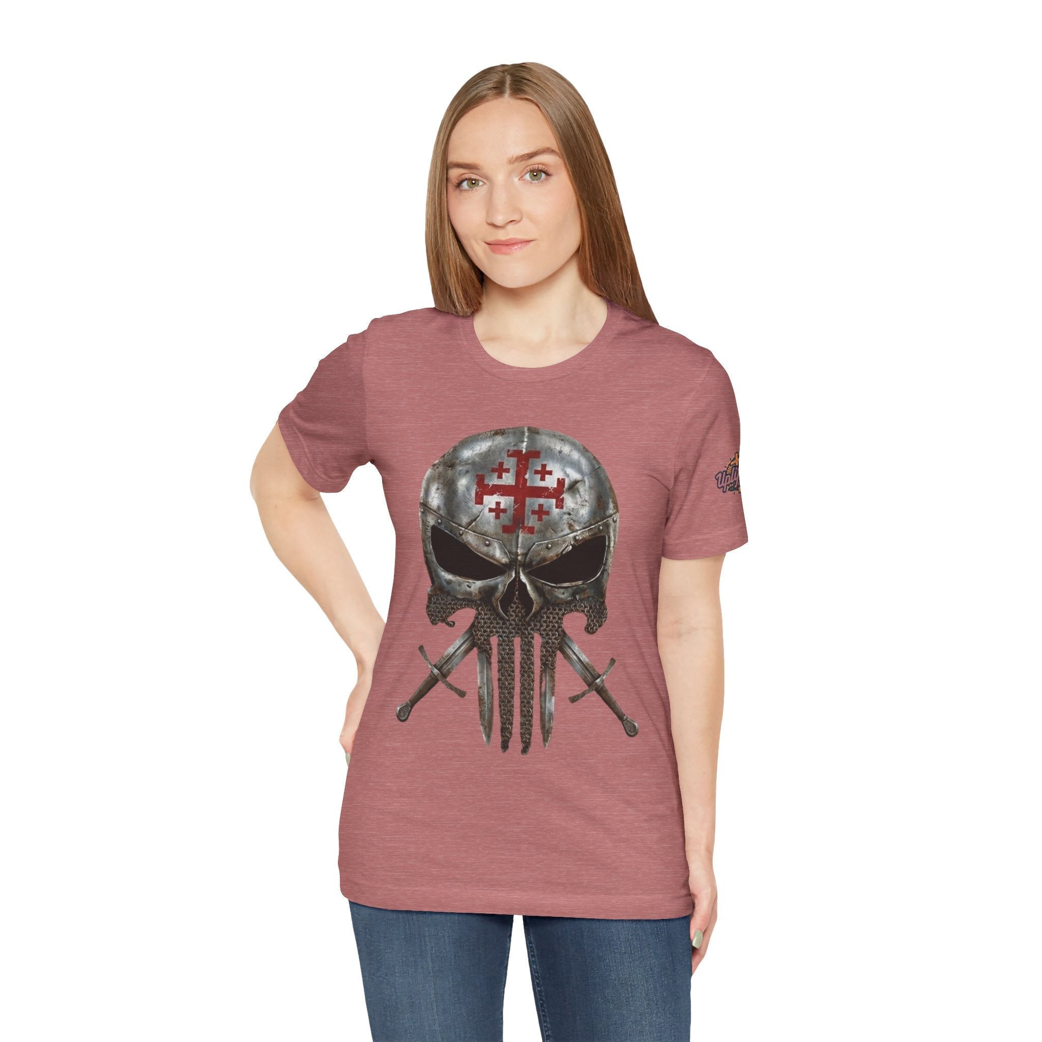 Crusader Knight Christian Skull T-shirt - Warrior Armor of God T-shirt Printify