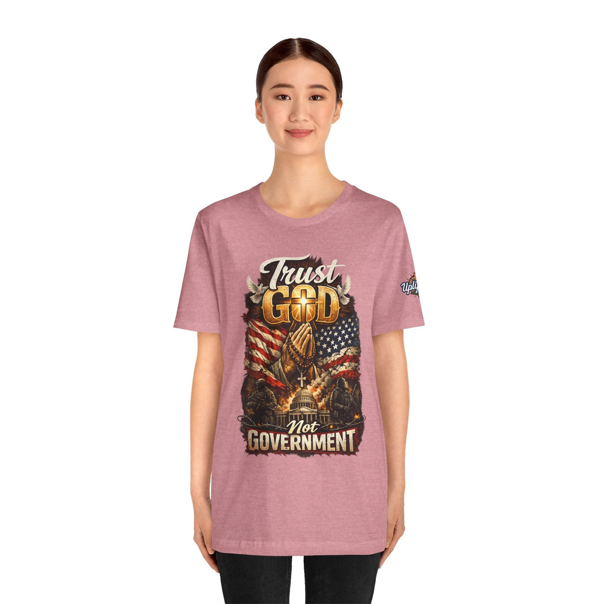 Trust God Not Government T-Shirt — Vintage Patriotic Christian Tee Printify