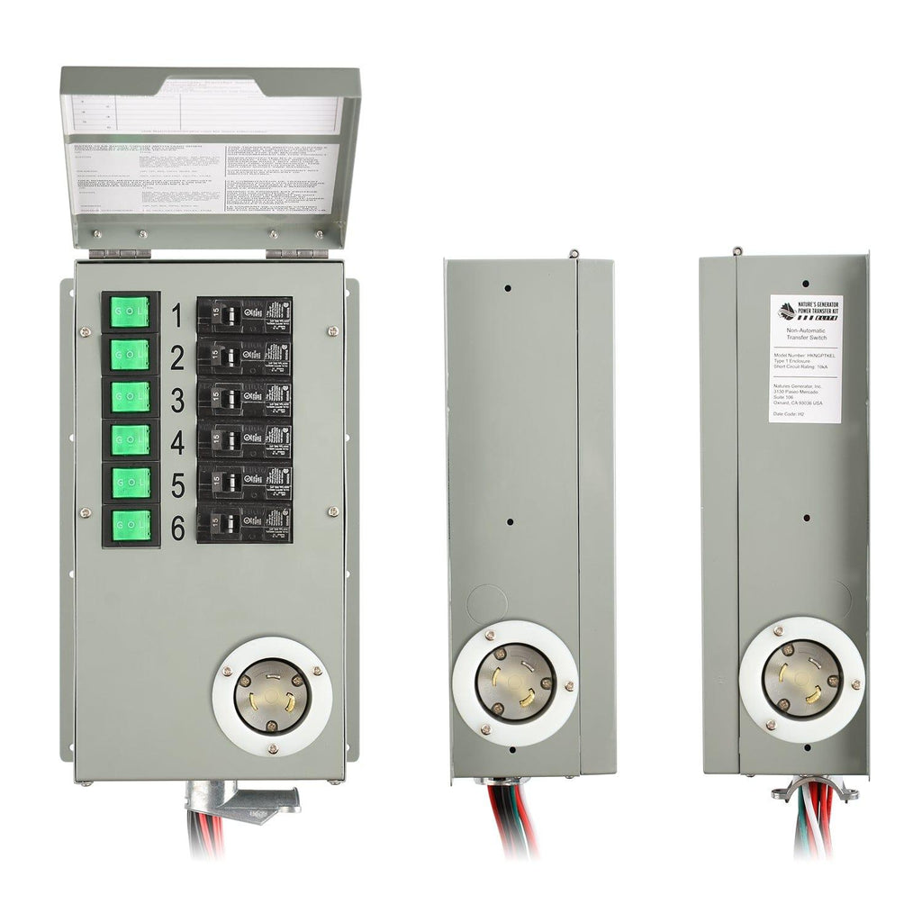 Refurbished - Nature's Generator 120V 30A 6-Circuit Manual Transfer Switch Nature's Generator