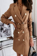 Belted Brown Blazer Dress Pretty Little Patriot