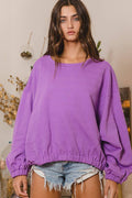 Purple banded sweatshirt Pretty Little Patriot