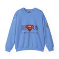 Jesus Is My Superhero Crewneck Sweatshirt Printify