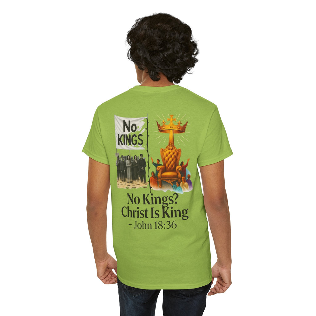 No Kings? Christ is King T-Shirt – Bold Christian Faith Tee for Devoted Believers Printify