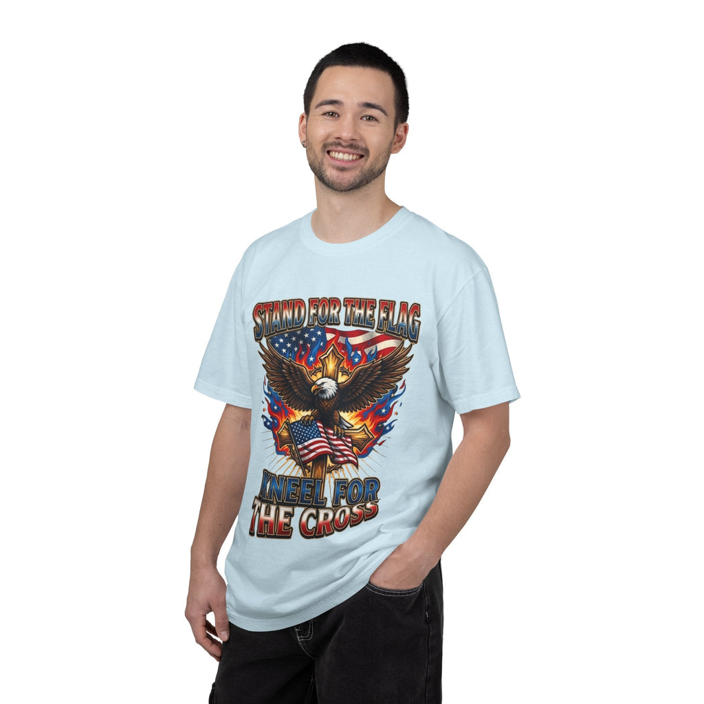 Stand for the Flag Kneel for the Cross T-shirt | Patriotic Eagle T-shirt Printify