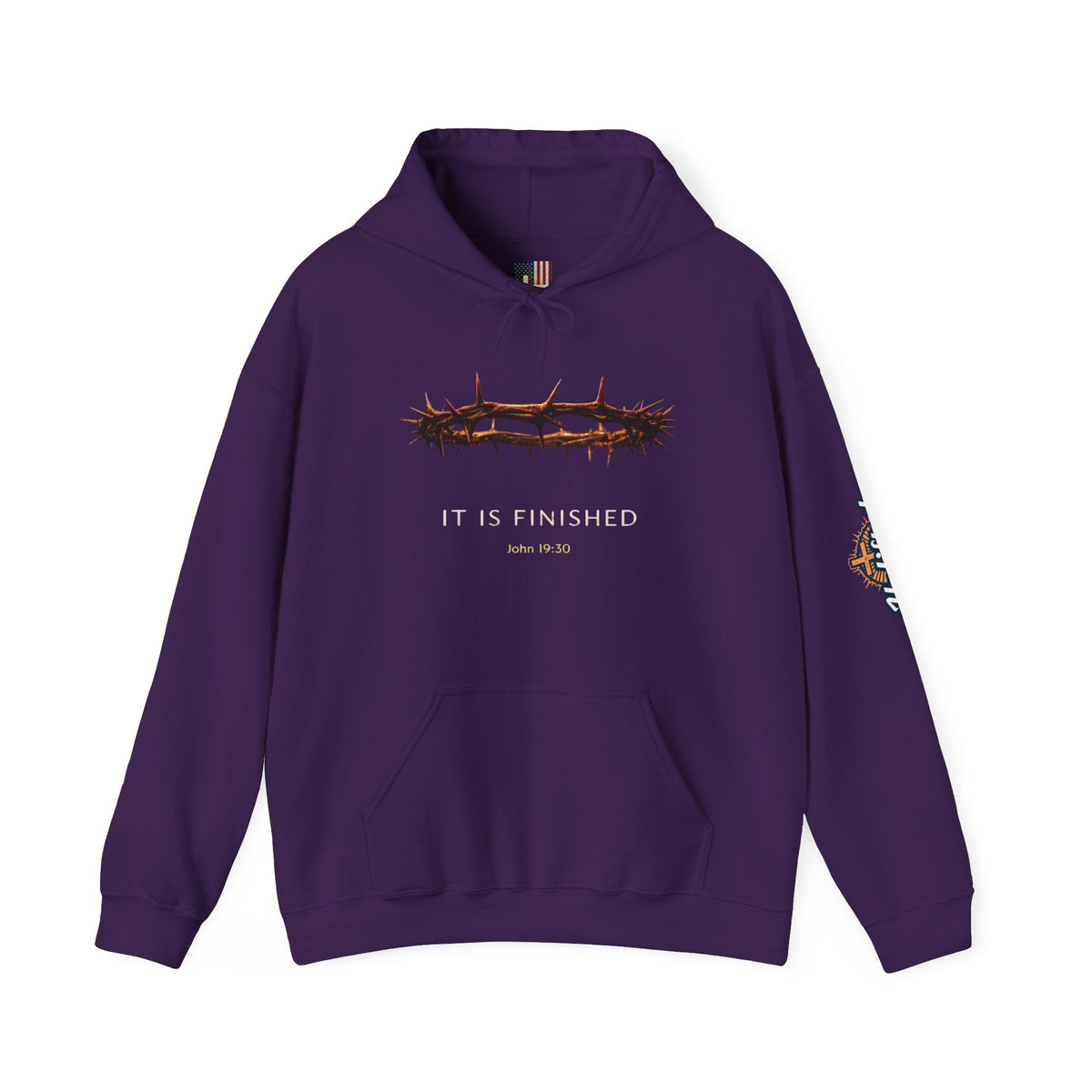 It Is Finished Crown of Thorns Hoodie — Christian John 19:30 Faith Hoodie Printify