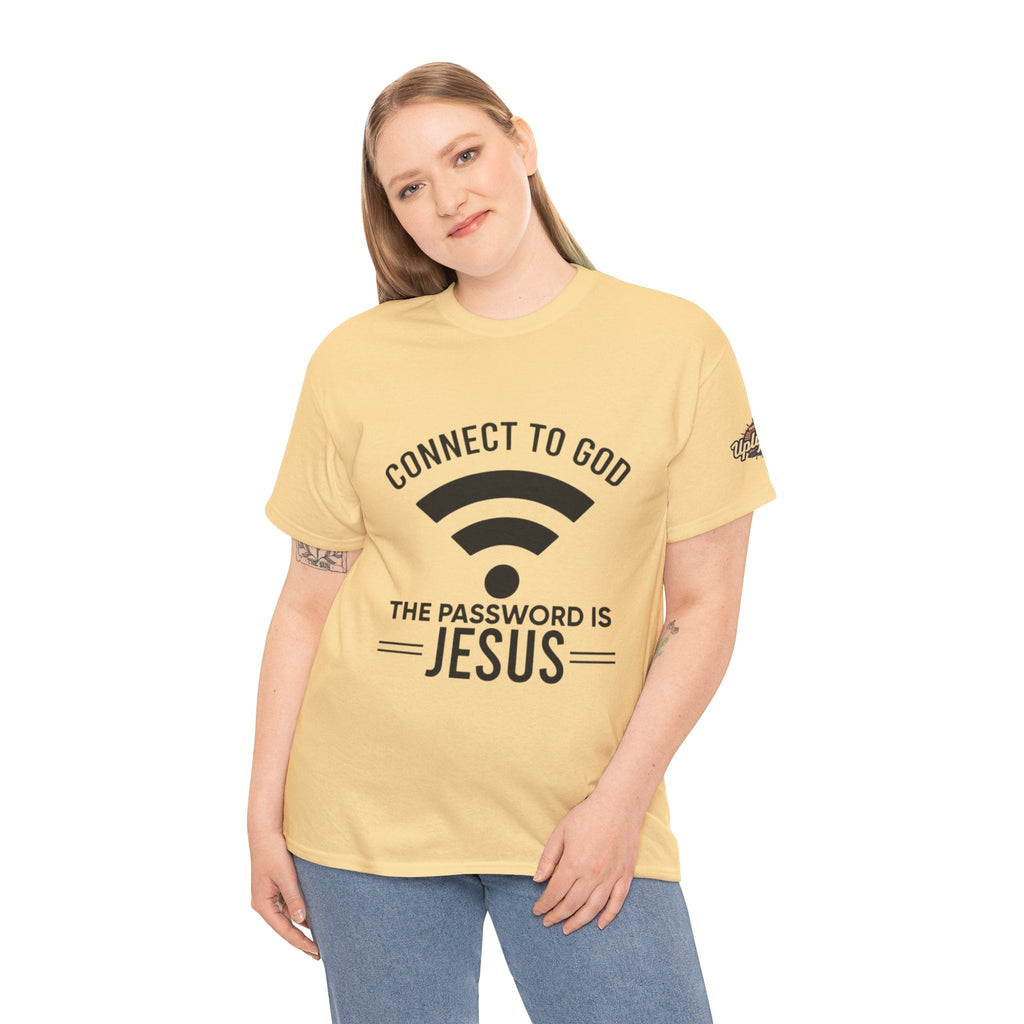 Connect to God T-shirt - WIFI Password is Jesus - Funny Christian Faith T-shirt Printify