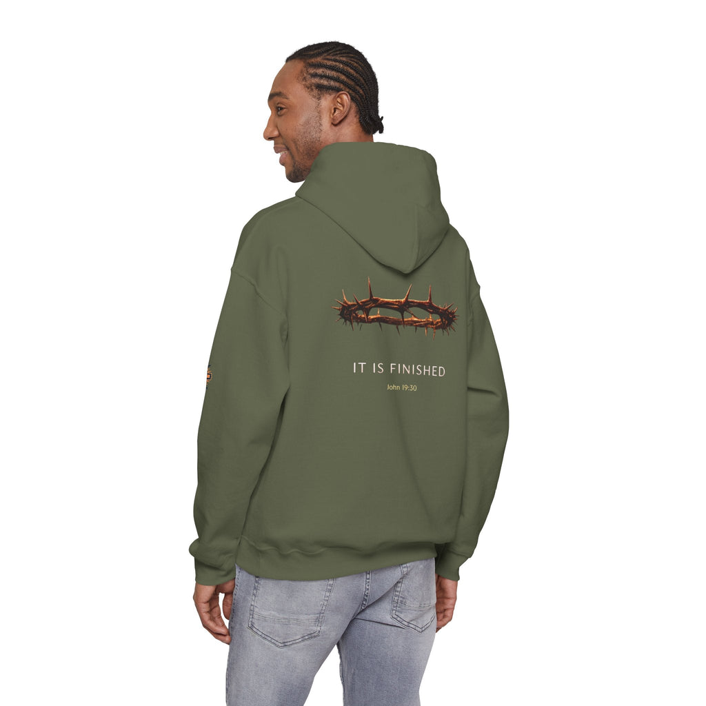 It Is Finished Crown of Thorns Hoodie — Christian John 19:30 Faith Hoodie Printify