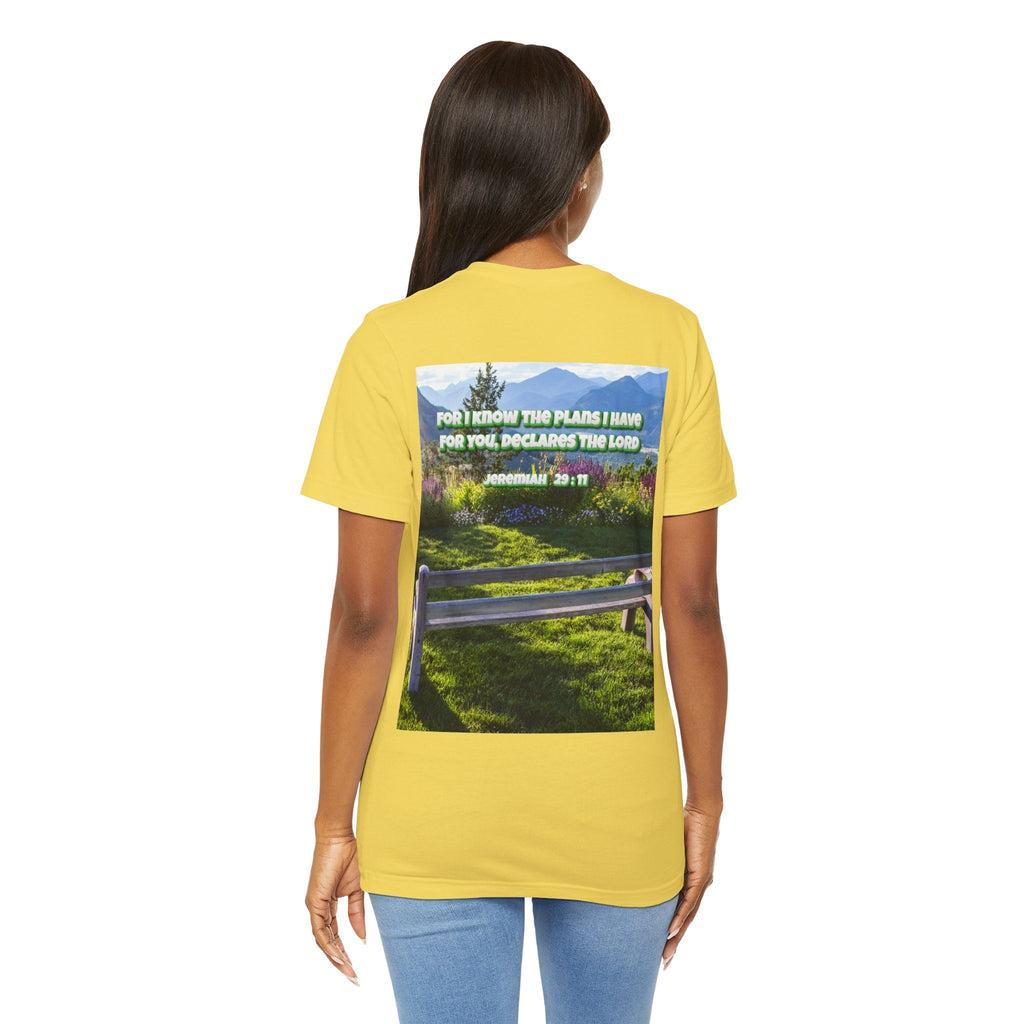 Bible Verse Unisex Tee - Jeremiah 29 : 11 Printify