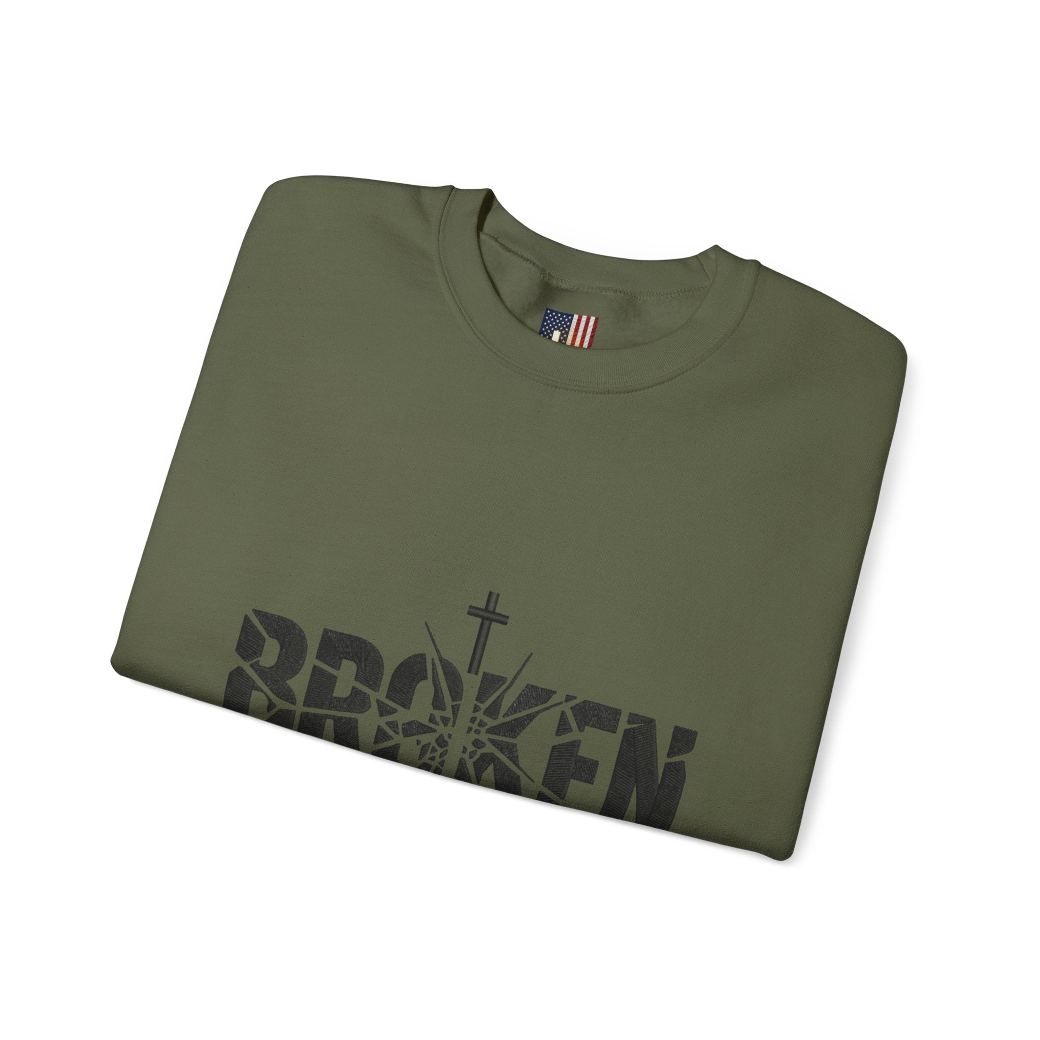 Broken But Chosen Crewneck Sweatshirt Printify