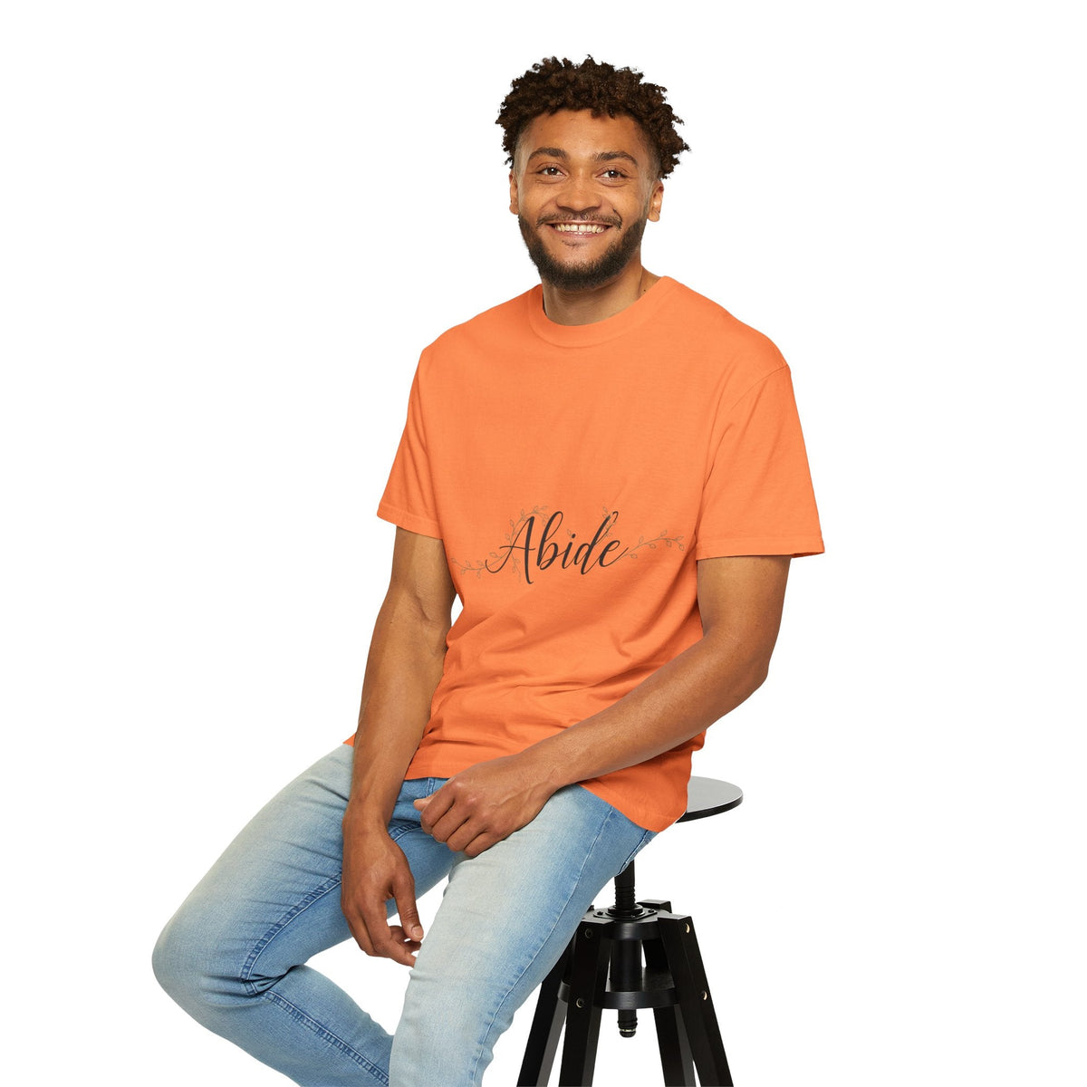 Abide in the Lord T-Shirt – Vine Design Christian Tee for Faithful Hearts Printify