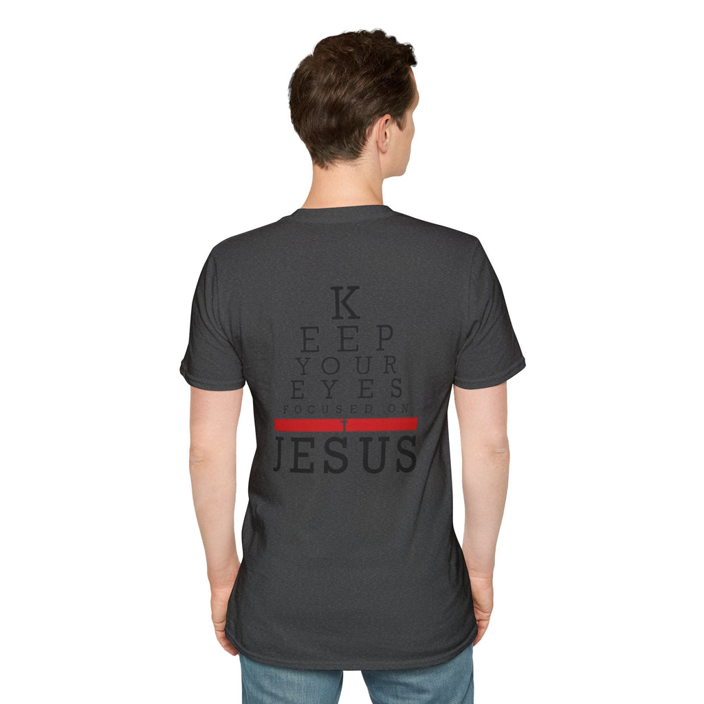 Keep Your Eyes Focused on Jesus T-shirt - Eye Chart Christian T-shirt - Faith Apparel Printify