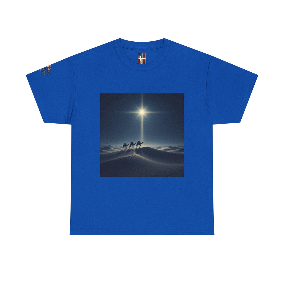 3 Wise Men T-shirt – Magi Camels Nativity Journey Christian Christmas T-shirt for Epiphany Faith & Holy Night Printify
