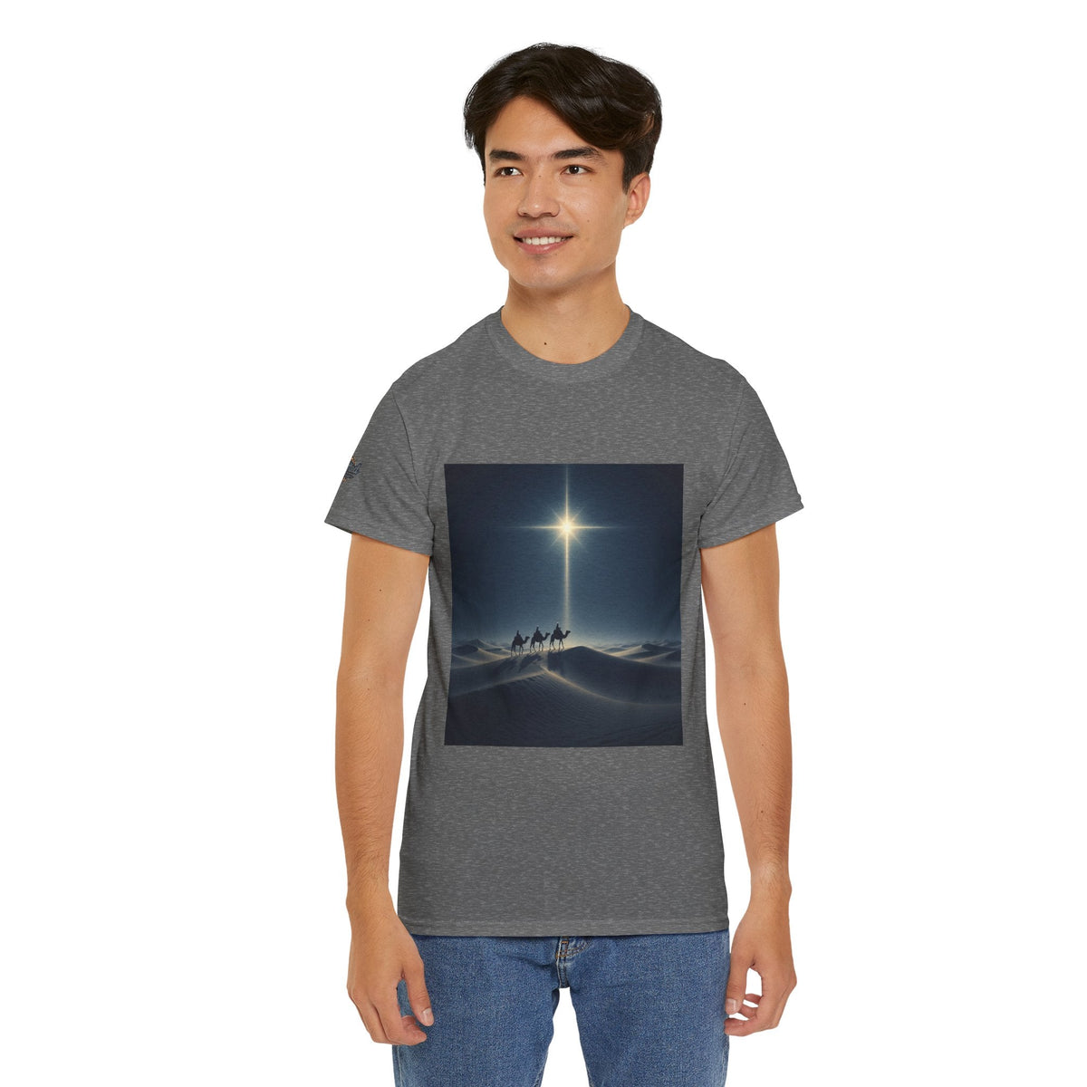 3 Wise Men T-shirt – Magi Camels Nativity Journey Christian Christmas T-shirt for Epiphany Faith & Holy Night Printify