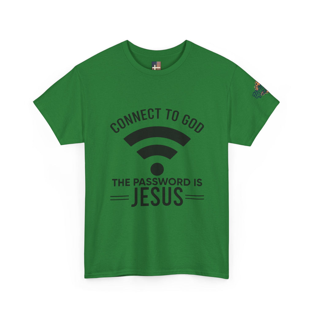 Connect to God T-shirt - WIFI Password is Jesus - Funny Christian Faith T-shirt Printify