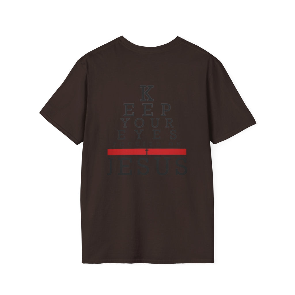 Keep Your Eyes Focused on Jesus T-shirt - Eye Chart Christian T-shirt - Faith Apparel Printify