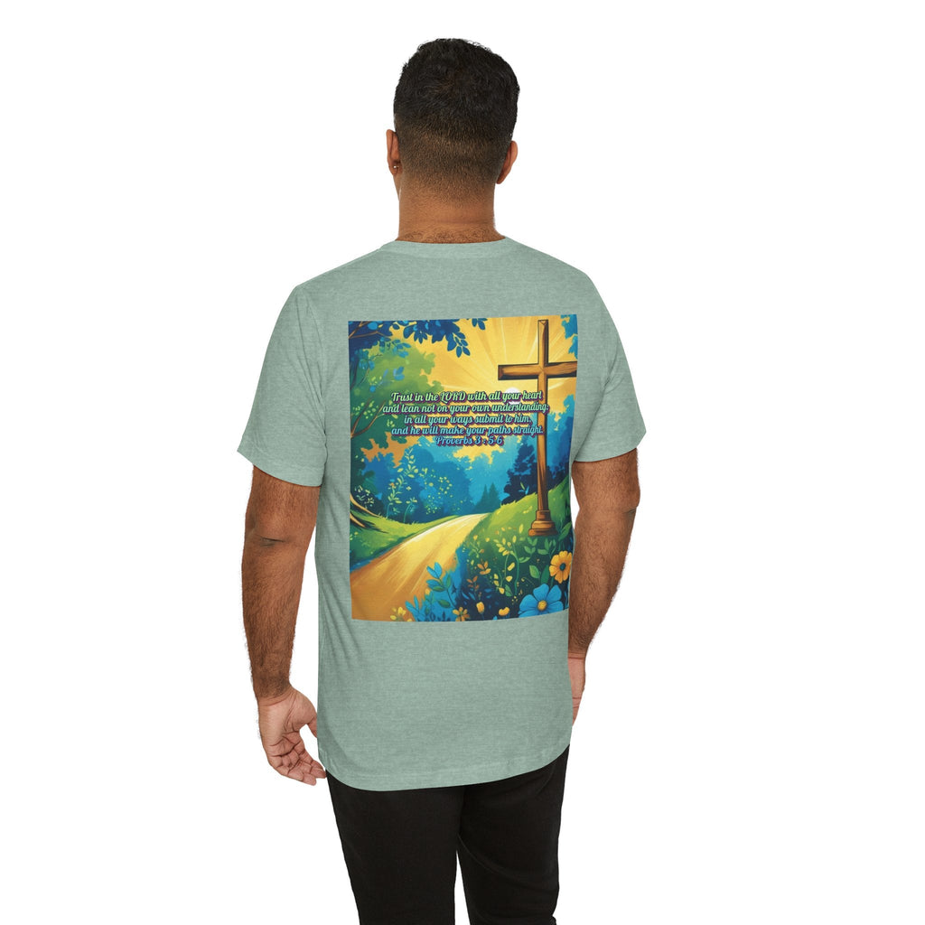 Trust in The Lord Proverbs 3:5-6 Biblical Design Unisex Jersey Short Sleeve Tee Printify