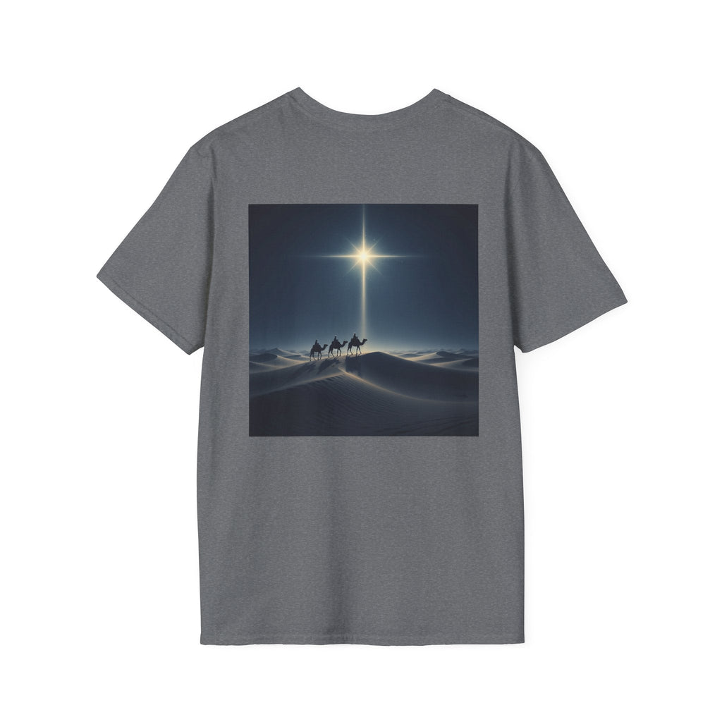 3 Wise Men T-shirt – Magi Camels Nativity Journey Christian Christmas T-shirt for Epiphany Faith & Holy Night Printify