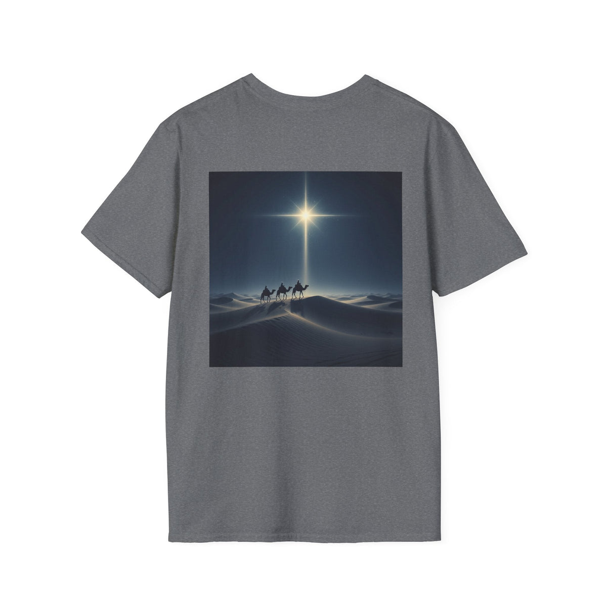 3 Wise Men T-shirt – Magi Camels Nativity Journey Christian Christmas T-shirt for Epiphany Faith & Holy Night Printify