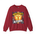 Holy Spirit Activate Sweatshirt – Superhero Christian Sweatshirt with Vibrant Power-Up Design for Faith-Fueled Boldness Printify