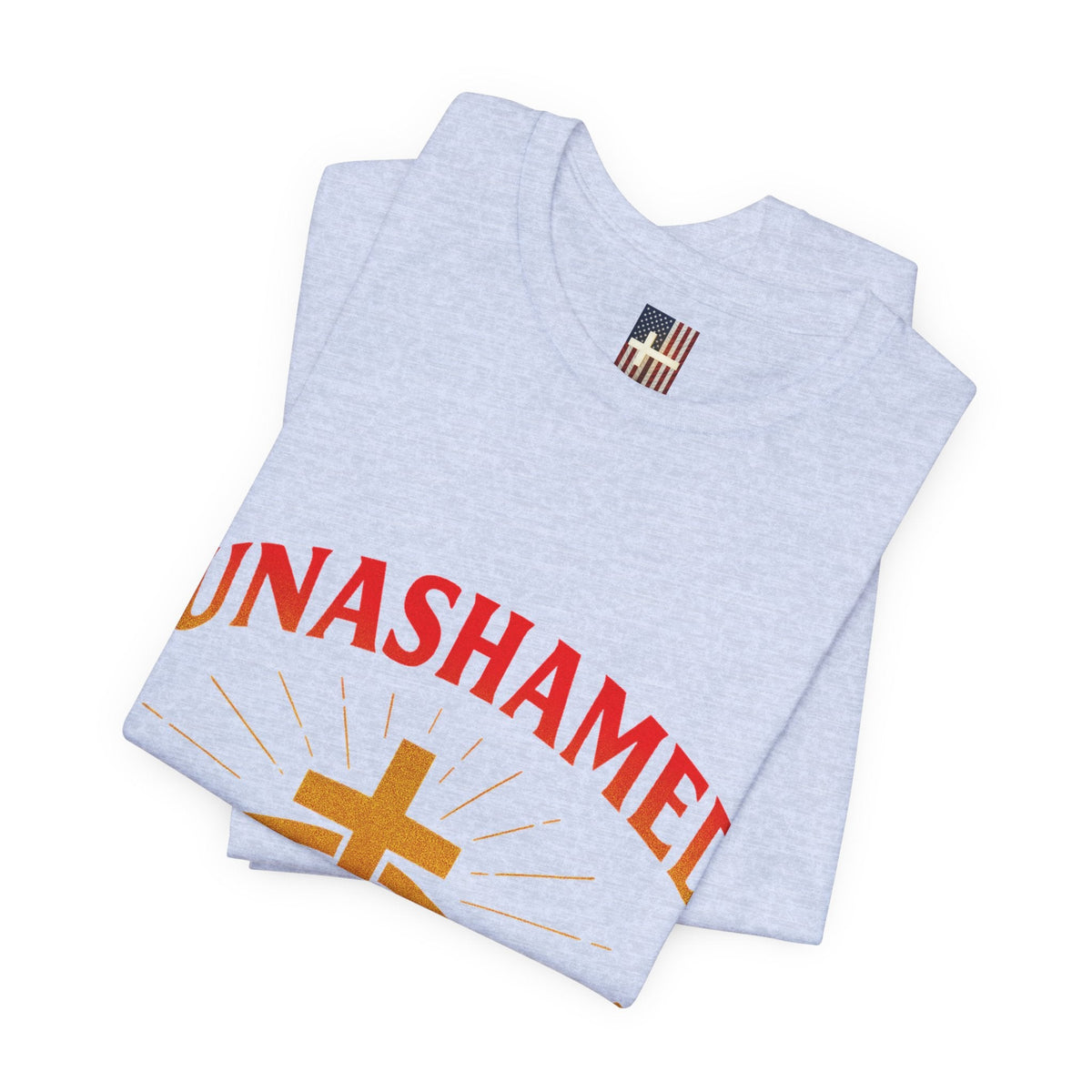 Unashamed T-shirt – Ichthys Jesus Fish & Cross Christian T-shirt for Romans 1:16 Bold Faith Printify