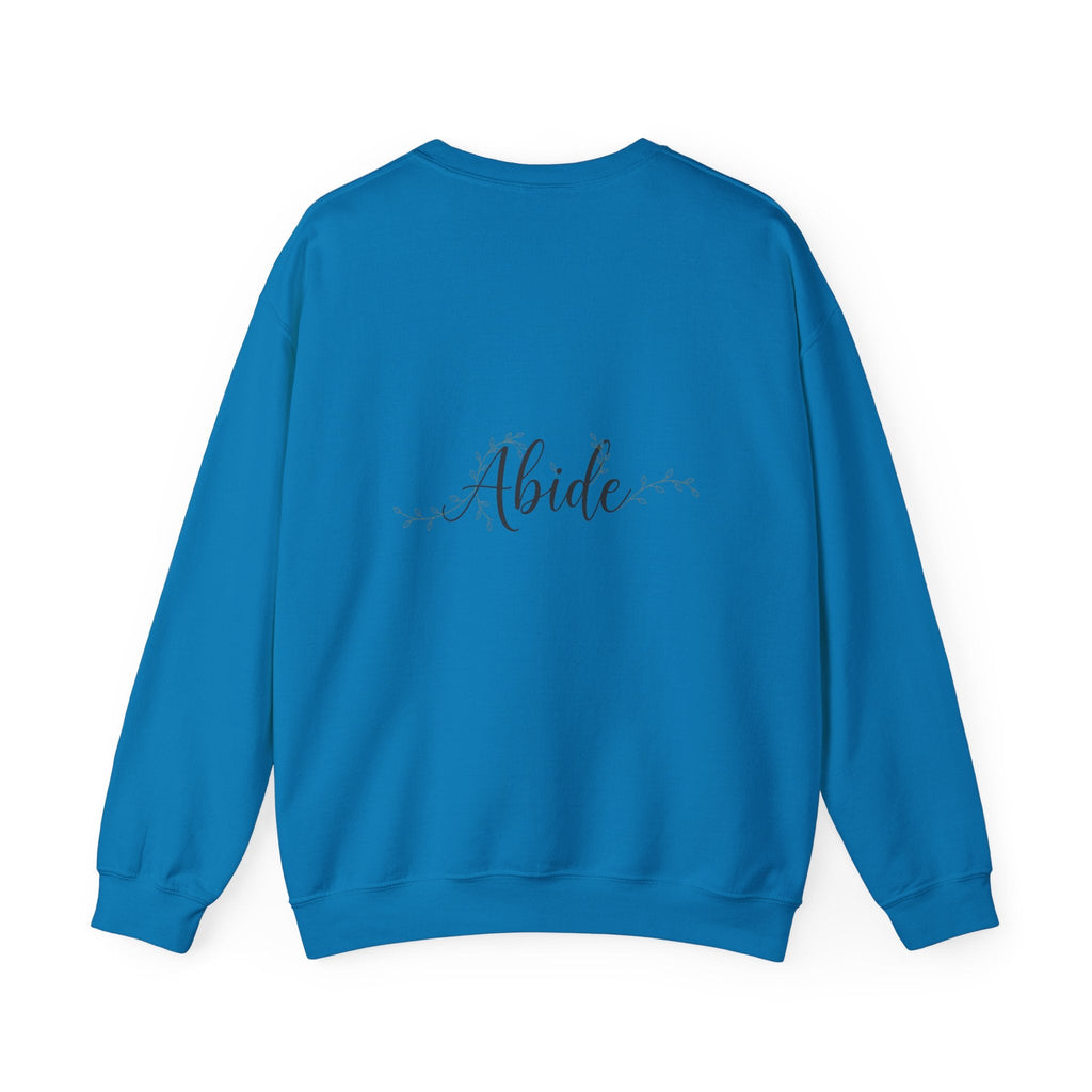 Abide Sweatshirt – Vine Wrapped John 15:5 Christian Sweatshirt for Cozy Devotion Printify