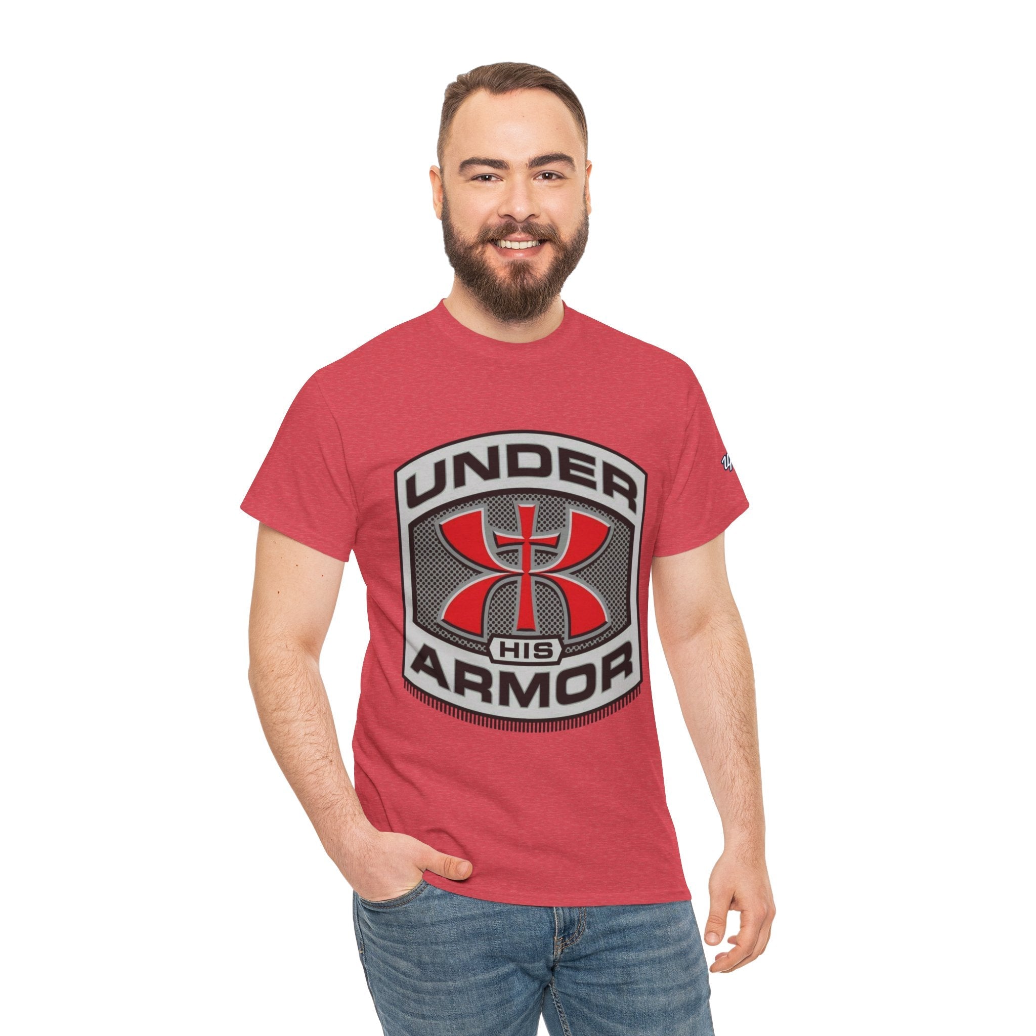 Under HIS Armor Christian T-Shirt — Faith-Inspired Under Armour Style Printify