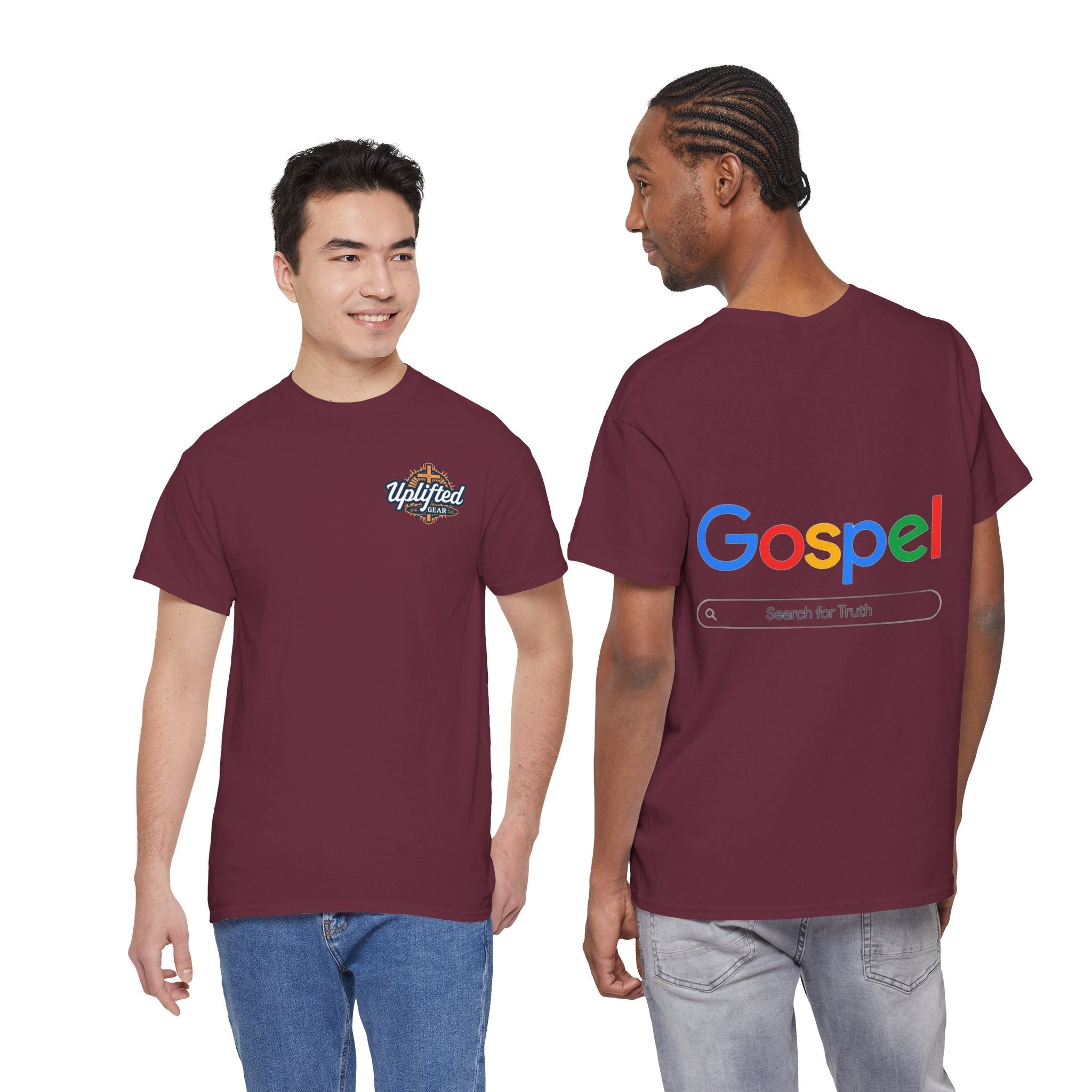 Gospel Graphic Tee — "Gospel" Colorful Logo Christian T-Shirt Printify
