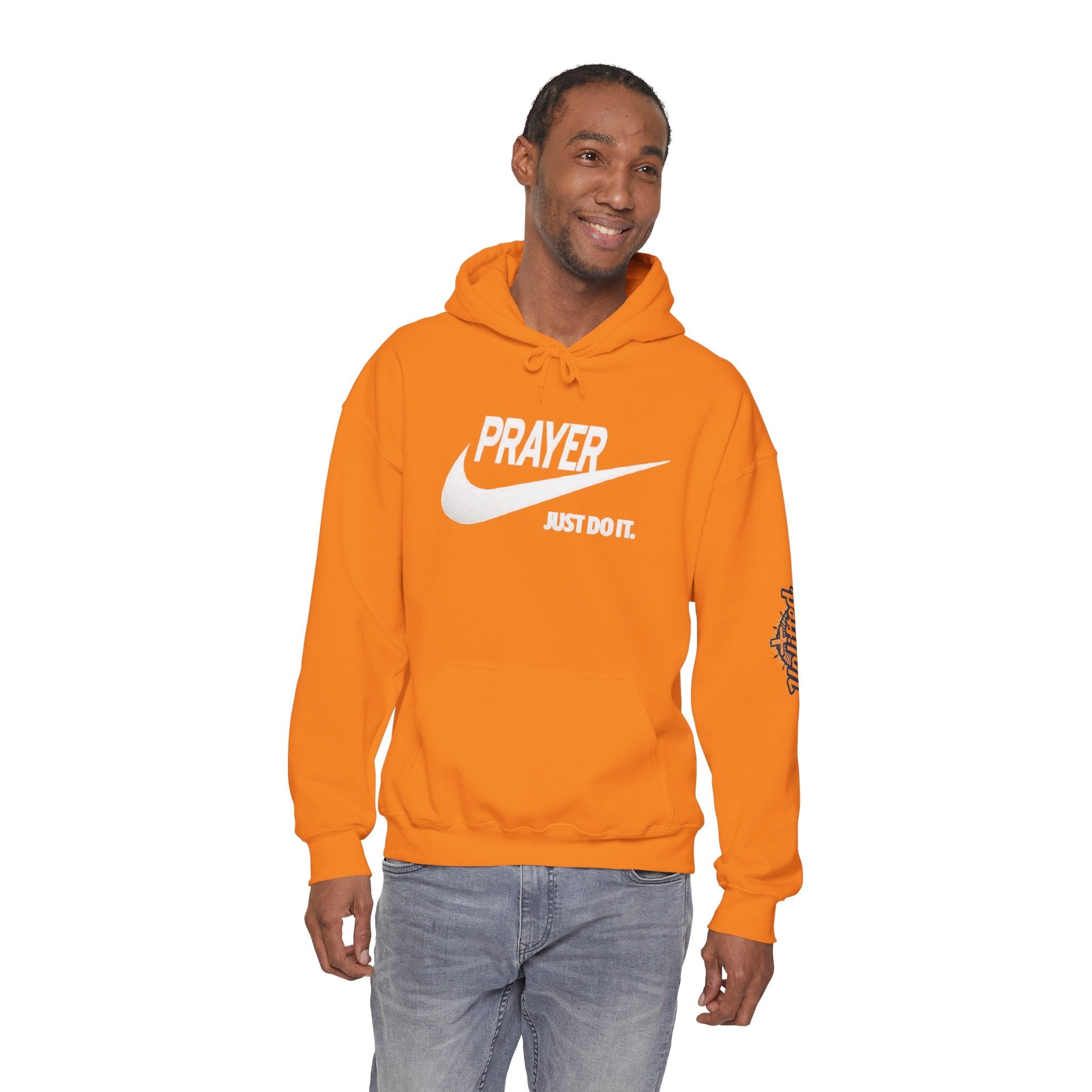 Prayer Just Do It Hoodie - Funny Christian Nike Parody Hoodie - Faith Gear Printify