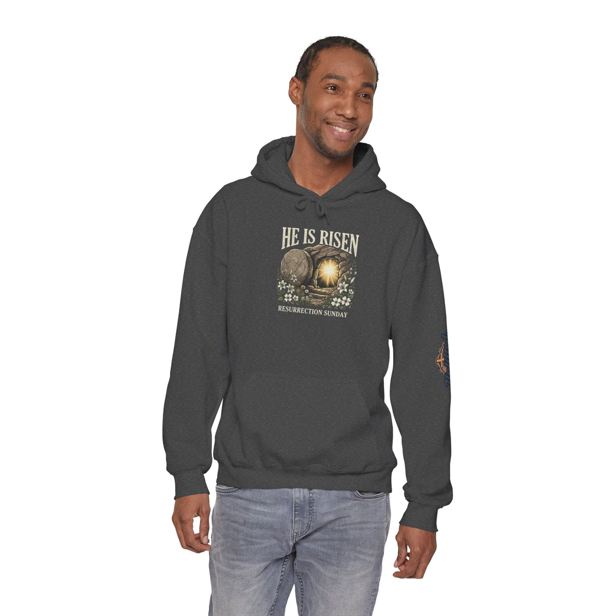 He Is Risen Hoodie — Jesus Christ Resurrection Easter Hoodie Printify