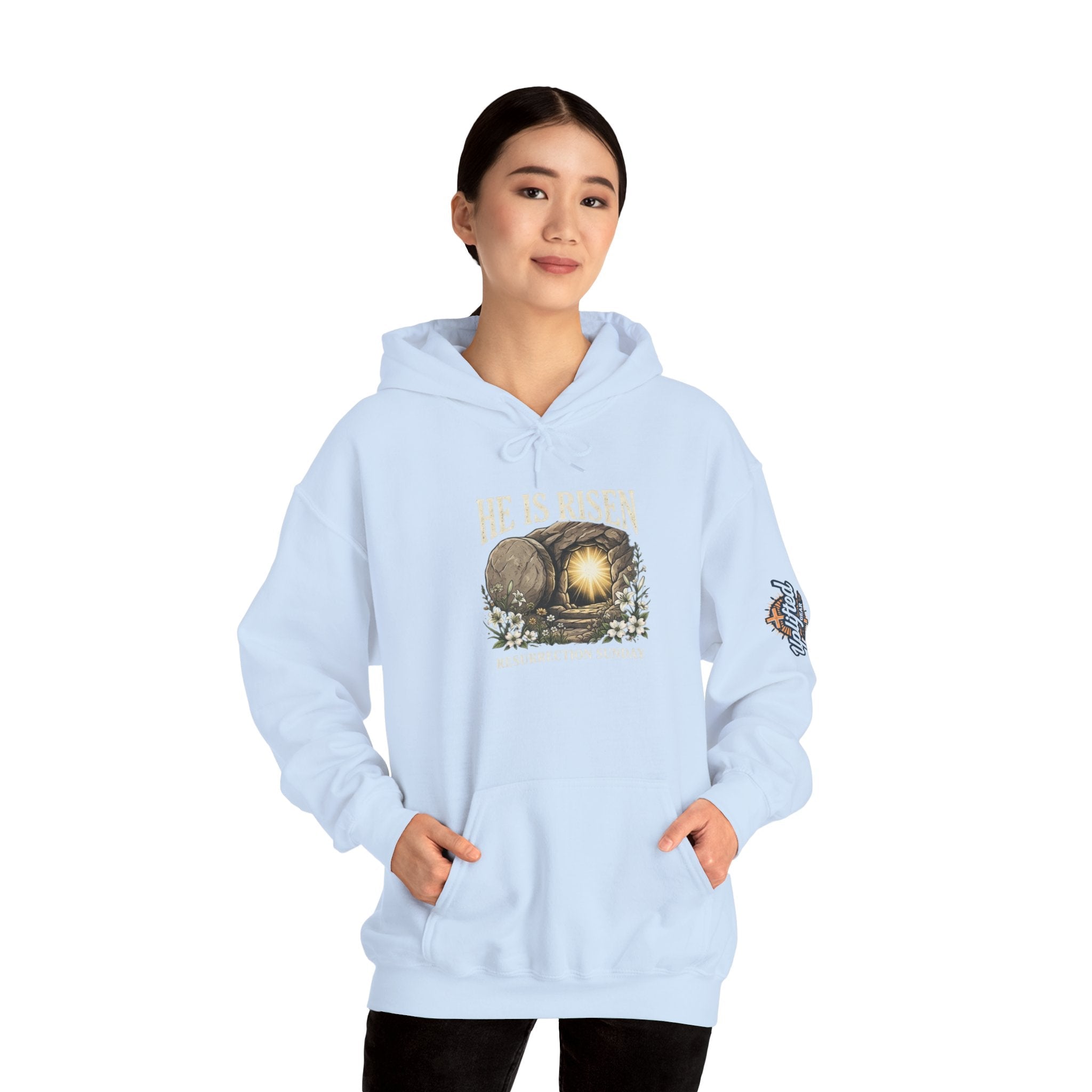He Is Risen Hoodie — Jesus Christ Resurrection Easter Hoodie Printify