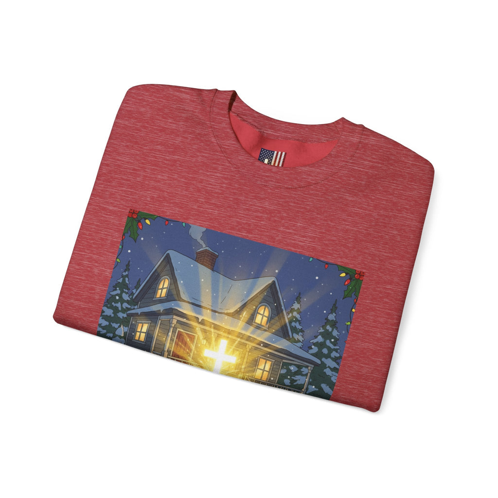 A Major Award This Christmas Sweatshirt – Fragile Leg Lamp Parody Cross Unboxing Christian Sweatshirt for Hilarious Faith & Holiday Glow Printify