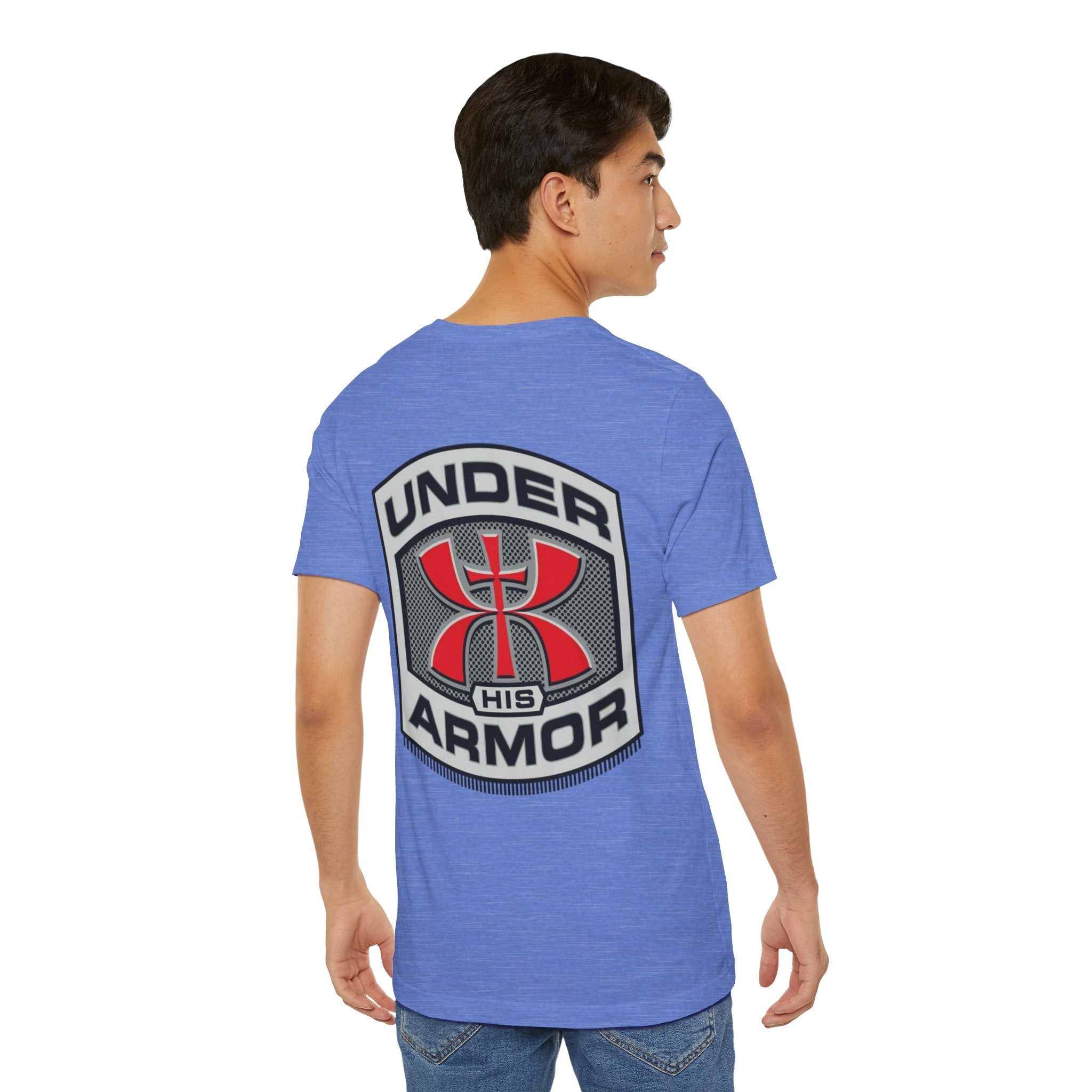 Under HIS Armor Christian T-Shirt — Faith-Inspired Under Armour Style Printify