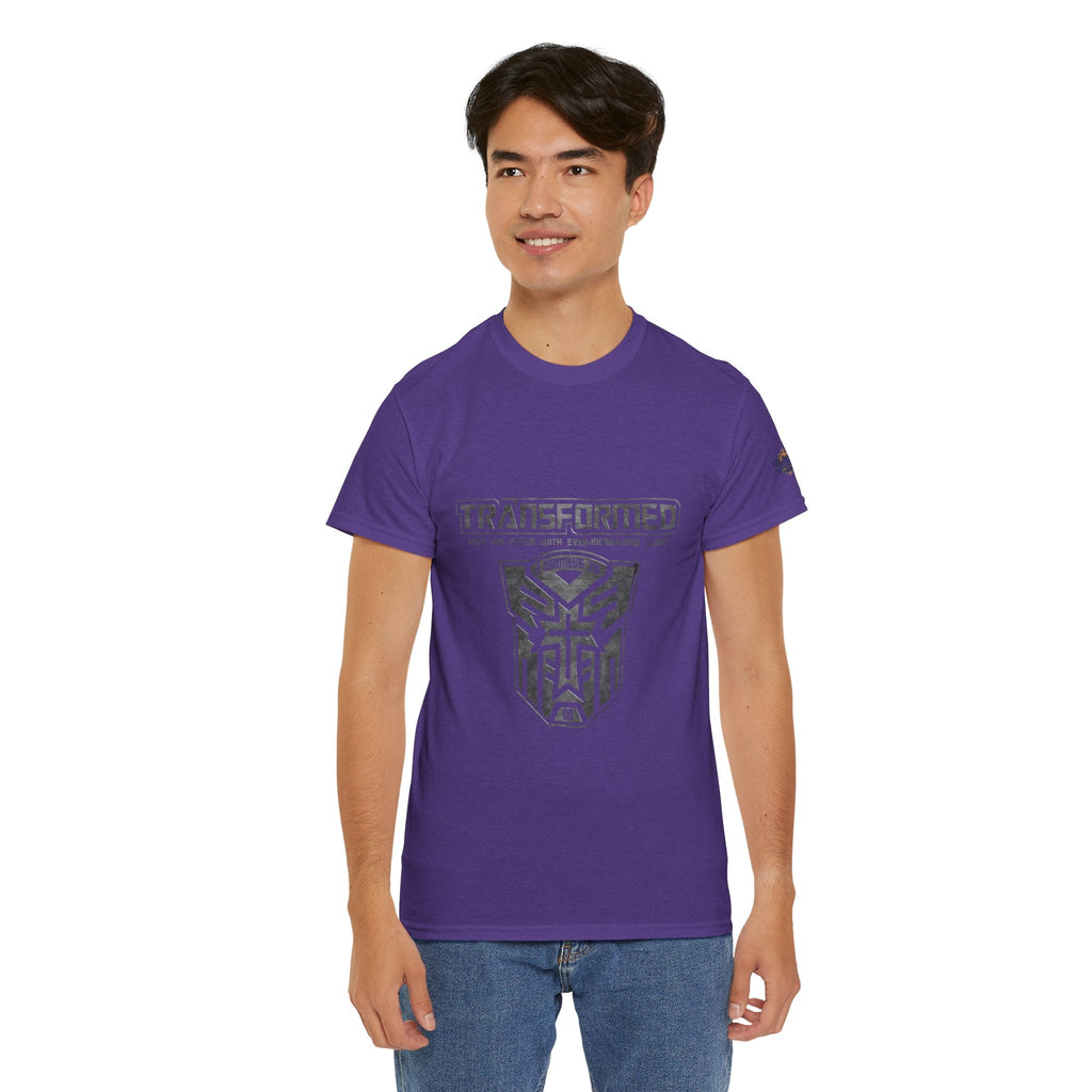 Transformer Logo Christian T-shirt | 2 Corinthians 3:18 Bible Verse T-shirt Printify