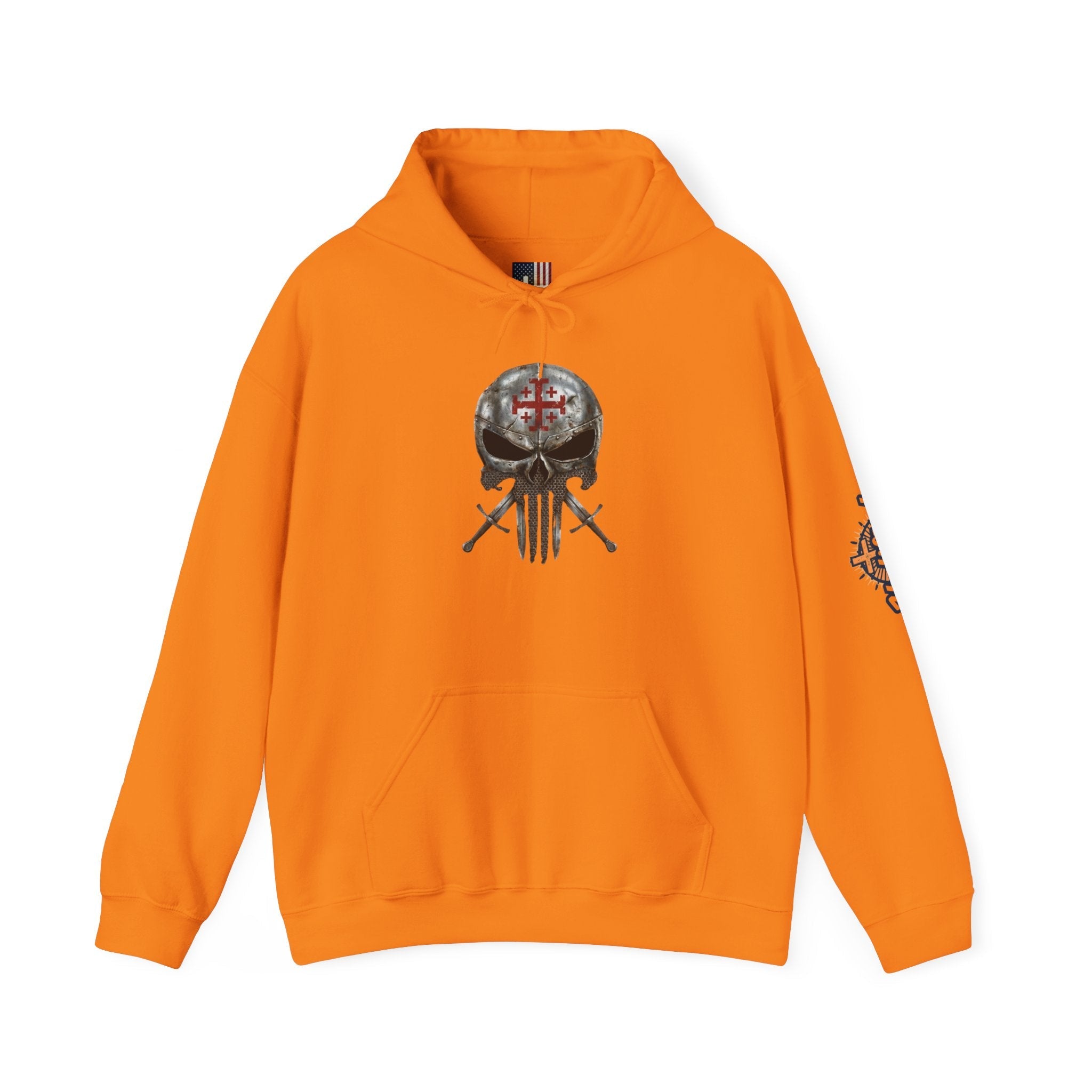 Crusader Knight Christian Skull Hoodie - Warrior Armor of God Hoodie Printify